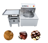 Mini acier automatique chauffage chocolat trempe chocolat roue tempérer mètre Machine avec vibrateur robinet capacité réservoir 8 kg