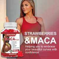 Gummies d'agrandissement des fesses à la Maca, croissance des courbes des hanches, supplément naturel BBL pour l'amélioration corporelle des femmes