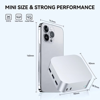 Nouveau mini PC de bureau pour jeux N100 Quad Core 16 Go de RAM DDR4 512 Go de SSD Faible consommation d'énergie Windows 11 Business Double écran HD Wi-Fi