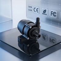 Pompe à eau submersible CC sans balais à onde sinusoïdale ZKSJ DC45B 24V 850L/H 12M de hauteur de refoulement élevée IP68 ≤35dB pour hydroponie, solaire et aquarium