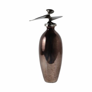 Vaso in Vetro Moderno con Finitura Metallica per Decorazione d'Interni e Elemento d'Accento per Soggiorno - Product Image 4