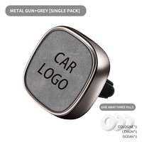 Diffuseur d'aromathérapie pour voiture, désodorisant d'air, alliage, cuir PU, clip magnétique détachable pour l'intérieur de la voiture