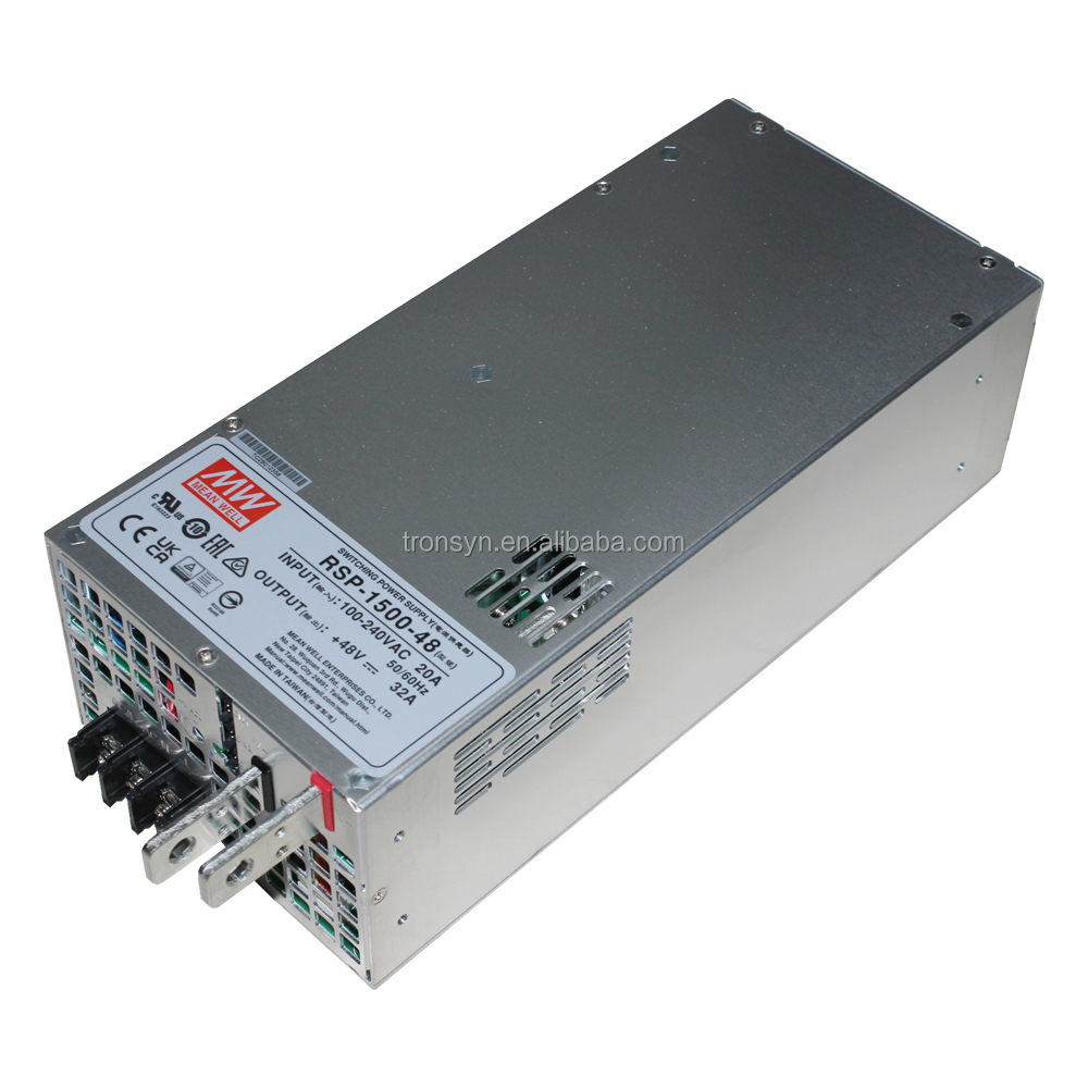 Meanwell RSP-1500-12 с вентилятором PFC и DC 1500 Вт с одним выходным блоком питания от переменного до постоянного тока 12 В, электрические Трансформаторы освещения