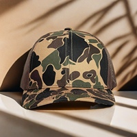Casquettes de baseball à 6 panneaux avec logo brodé personnalisé, 112 casquettes unisexes de haute qualité, casquette à visière plate camouflage, casquette en maille, casquette trucker