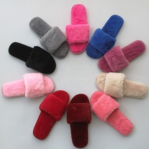 Pantofole da <span class=keywords><strong>donna</strong></span> in pelliccia sintetica, morbide, antiscivolo, per interni, piatte, soffici e pelose - Product Image 6