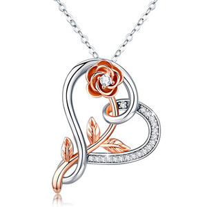 Ciondolo di lusso a forma di cuore con pietre intarsiate, ornamento decorativo alla moda per signore - Product Image 1