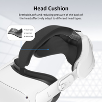 Sangle de lunettes VR confortable et réglable pour Oculus Quest 2, protection du cuir chevelu, ne tombe pas facilement, confort élevé