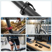 Pince de fixation rapide pour tige de selle de vélo en aluminium 6061-T6 usiné CNC sur mesure, anodisé couleur, avec levier de verrouillage réglable OEM