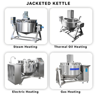 Commerciële 100L gejackete ketel met roerder voor de verwerking van chilisaus en tomatenpuree, gasverwarmingsmachine