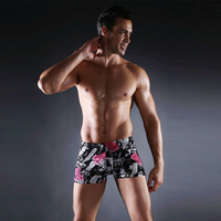 Maillots de bain pour hommes personnalisés, slips, séchage rapide, imperméables, résistants au chlore, taille ajustable, fleurs, spandex/polyester, shorts de bain