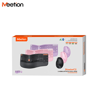 Clavier ergonomique sans fil MEETION DirectorC2 et combo souris verticale, repose-poignets, touches à profil bas, clavier à membrane