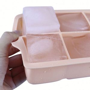 Plateau à 6 cavités avec logo personnalisé, plateaux en forme de cube, moule à glaçons en silicone de qualité alimentaire - Product Image 2