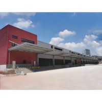 Entrepôt frigorifique multi-températures en acier - Bâtiment modulaire préfabriqué pour atelier de manutention de marchandises réfrigérées et surgelées et logistique transfrontalière