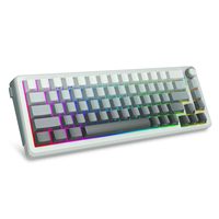 OEM ODM 65 Wireless Mechanical Gaming Keyboard with Knob Creamy Sound Bluetooth24GHzUSB Wired Keyboard Hot Swappable Prelubed L