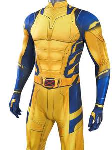 ชุดซูเปอร์ฮีโร่ฮาโลวีนแบบพิมพ์ 3 มิติ ชุดบอดี้<span class=keywords><strong>สูท</strong></span>สีเหลือง ชุดจั๊มสูท<span class=keywords><strong>กล้าม</strong></span>เนื้อ ชุดแฟนซีสำหรับงานคาร์นิวัล - Product Image 4
