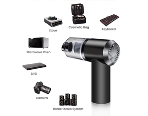 Aspirador de mano inalámbrico ABS súper potente para coches pequeño portátil con función de limpieza en seco de succión y soplado - Product Image 3