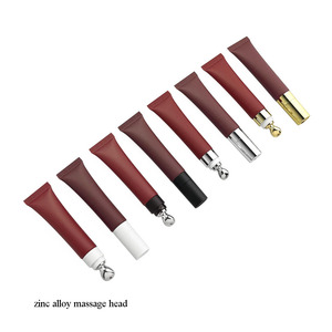 <span class=keywords><strong>Tube</strong></span> de baume à lèvres LZ Pack 15ml bordeaux chocolat élégant et luxueux, <span class=keywords><strong>tube</strong></span> vide pour gloss à lèvres avec applicateur métallique, logo personnalisé - Product Image 1