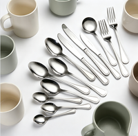 Vente en gros d'usine : Ensemble de couverts classiques en acier inoxydable écologiques, poli miroir, pour hôtels, restaurants, mariages, personnalisable