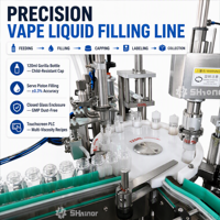 Machine de remplissage et de bouchage automatique de haute précision pour bouteilles Gorilla de 30 ml et 60 ml, modèle E Flavor