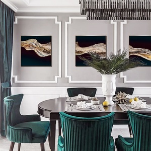 Cornice temperata sfondo di lusso paesaggio marino romantico cristallo di arte della pittura di <span class=keywords><strong>vetro</strong></span> per il soggiorno - Product Image 4