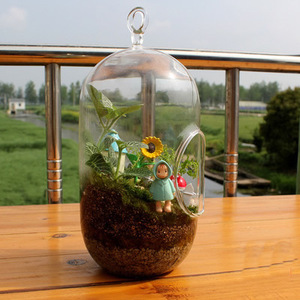 Vase en verre paysage mousse suspendu flacon succulent bricolage décoration de bureau en pot - Product Image 4