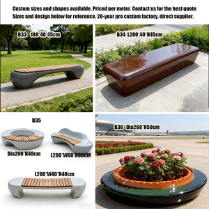 UHPC <b>Tree</b> Planter <b>Bench</b> Custom Modern Outdoor Furnishings Integrated Planter Seating Weather Resistant Landscape Chair - Product Image 4