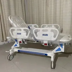 अस्पताल के आपातकालीन प्राथमिक चिकित्सा आईसीयू शानदार फ्लैट वाहन रोगी स्थानांतरण उपकरण एम्बुलेंस स्ट्रेचर बिस्तर रोगी कमरे के लिए