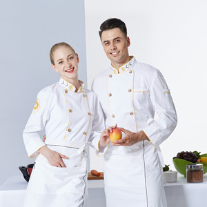 Uniforme <span class=keywords><strong>de</strong></span> <span class=keywords><strong>chef</strong></span> à manches longues brodé avec des vêtements <span class=keywords><strong>de</strong></span> travail d'hiver <span class=keywords><strong>de</strong></span> dragons pour la <span class=keywords><strong>veste</strong></span> <span class=keywords><strong>de</strong></span> <span class=keywords><strong>chef</strong></span> <span class=keywords><strong>de</strong></span> tête <span class=keywords><strong>de</strong></span> cuisines d'hôtel - Product Image 4