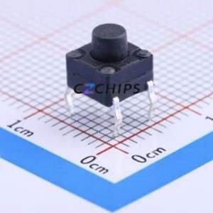 K2-1839DP-E4SW-06 Tactile Switch Through hole Component (THT) Switch Single Pole Single Throw Round Button 2.5N Through Hole - Product Image 1