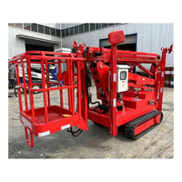 Cesta giratória ajustável 20-50M rastreado elevador picker aranha elevador para árvore aparar