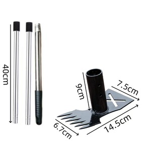 Rastrello Manuale 2 in 1 per Erbacce, Zappa da Giardino a Doppia Funzione con Manico Lungo, Attrezzo per Diserbo e Dissodamento del Terreno - Product Image 3
