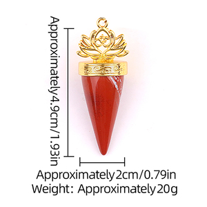 Vendita promozionale loto esagonale sfaccettato Reiki naturale pietra preziosa di cristallo divinazione pendolo pendolo pendolo Wiccan accessori - Product Image 2