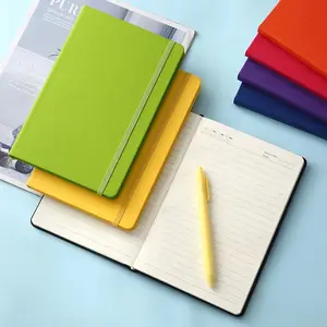 Di alta qualità per ufficio Business foderato personalizzato stampato in pelle personalizzata A5 con copertina rigida Notebook Journal con Logo