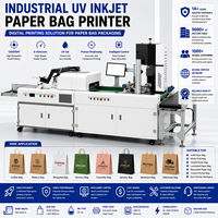 Machine d'impression UV pour sacs en papier commerciaux, haute vitesse, pour restaurants, boulangeries, cafés, livraison de plats à emporter, système de production d'emballages