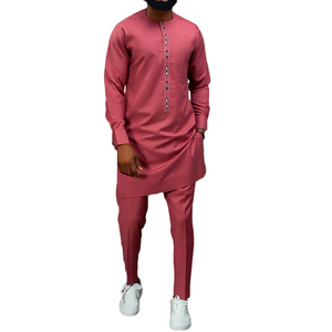 Ensemble <span class=keywords><strong>pour</strong></span> hommes d'Afrique 2023 Chemise et <span class=keywords><strong>pantalon</strong></span> brodés et décontractés Dashiki Kaftan Outfit <span class=keywords><strong>pour</strong></span> hommes Wedding Party Wear - Product Image 1