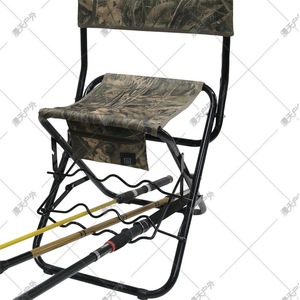 Foldable Outdoor Heated Camping Chair With <b>Usb</b> <b>Control</b> Camouflage Fishing Stool Iron Frame Rectangular Folded Design - Product Image 2