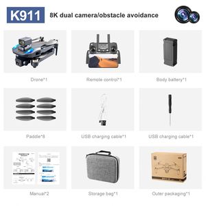 <span class=keywords><strong>K911</strong></span> <span class=keywords><strong>Max</strong></span> 8k Gps 4k Drones Professionnels avec Évitement d'Obstacles, Double Caméra HD, Moteur Sans Balais, Quadricoptère Pliable RC, Drone <span class=keywords><strong>K911</strong></span> <span class=keywords><strong>Max</strong></span> - Product Image 5