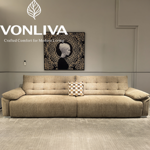 Vonliva Velvet <strong>Sofa</strong> French Retro Chenille Blocks Inline L-Shape Pillow Back <strong>Sofa</strong> Bed Modern Creamy Living Room <strong>Sofa</strong> - Product Image 1