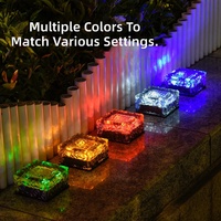Lampes solaires LED RGB en forme de brique pour aménagement paysager et terrasse, étanches IP65, garantie 1 an