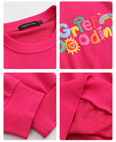 Proveedor de Ropa, Sudadera Holgada con Cuello Redondo y Logotipo Estampado en Relieve, Estilo Urbano para Hombre