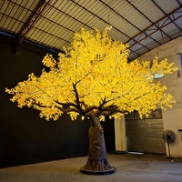 Arbre artificiel LED Ginkgo 3D de 20 pieds sur mesure en gros |   Décoration lumineuse de Noël pour extérieur et jardin IP65