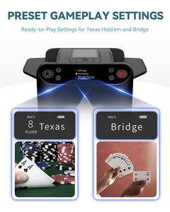 Máquina Repartidora de Cartas Automática 2 en 1 de 2 Mazos con Rotación de 360°, Llamadas Remotas, Recargable, Ultra Silenciosa, Portátil y Duradera para Texas Hold'em - Product Image 6