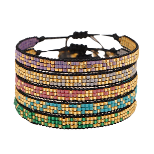 Perles de rocaille style bohème très tendance pour bracelet, bijoux faits main colorés Miyuki pour l'amitié, pour femme, bijoux dorés - Product Image 4