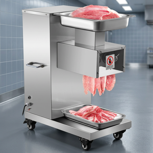New Electric Automatic High-Capacity Portable Frozen <b>Meat</b> Slicer Machine Adjustable Thickness Stainless Steel Blade Anti-Slip 5+ - Product Image 3