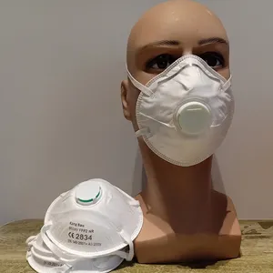 FFP2 maschera respiratore produttore CE approvato FFP2 maschera viso usa e getta con valvola di respirazione a flusso freddo di dimensioni regolari per adulti