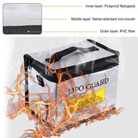 Sac de protection portable ignifuge et étanche pour batterie au lithium polymère avec fermeture éclair, pour le chargement et le rangement des drones FPV et des bateaux RC