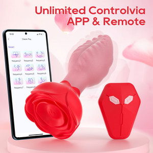 Vibrateur <span class=keywords><strong>anal</strong></span> rose en silicone, design monstre, rotation 360°, 9 modes de vibration, application mobile, 5 modes, recharge magnétique, <span class=keywords><strong>plug</strong></span> <span class=keywords><strong>anal</strong></span> - Product Image 2