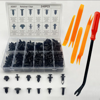 6 taille 240 pièces Auto attache Clips véhicule retenue Rivet porte panneau garde-boue doublure pare-chocs garde-boue plastique mixte voiture Clip