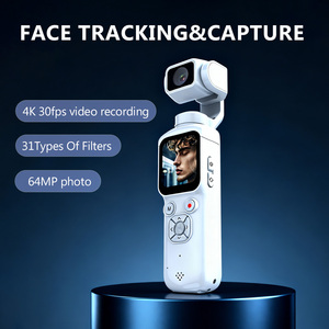 Caméra stabilisée de poche ZIHOTEK HJD05 64MP 4K30fps avec suivi de visage 330°, 31 filtres beauté, écran tactile Ultra HD 1,72 pouces, enregistreur Vlog - Product Image 3