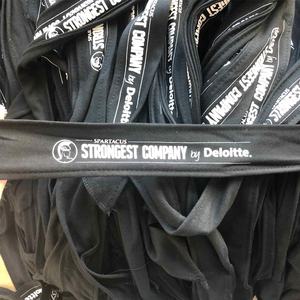 Bandeau de sport japonais en coton noir doux personnalisé, bandeau pour homme avec logo - Product Image 4